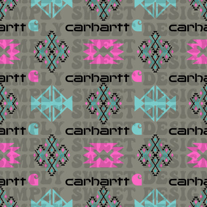 C-Hart Aztec Blue/Pink (black words)