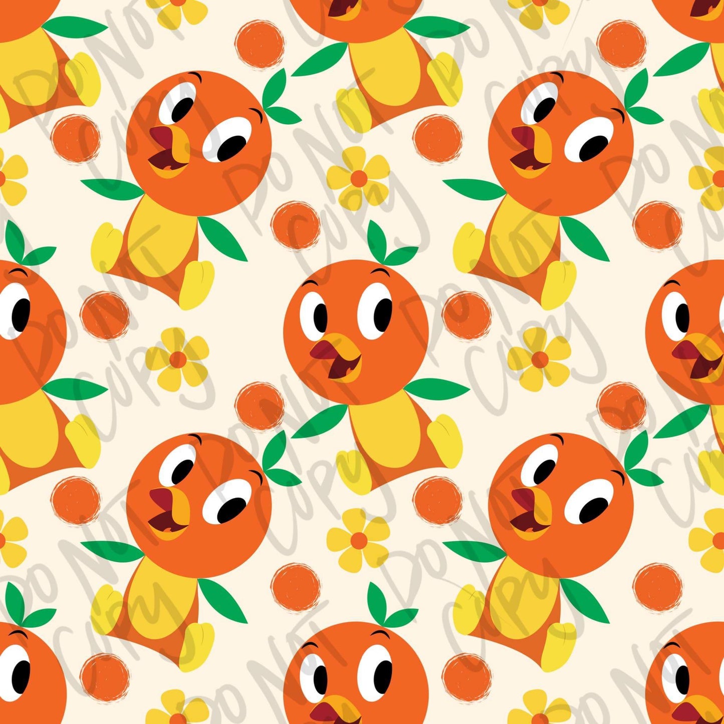 Orange Bird Seamless