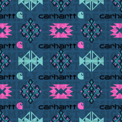 C-Hart Aztec Blue/Pink (black words)