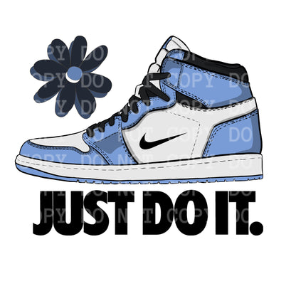 Swoosh Sneaks-Blue Floral