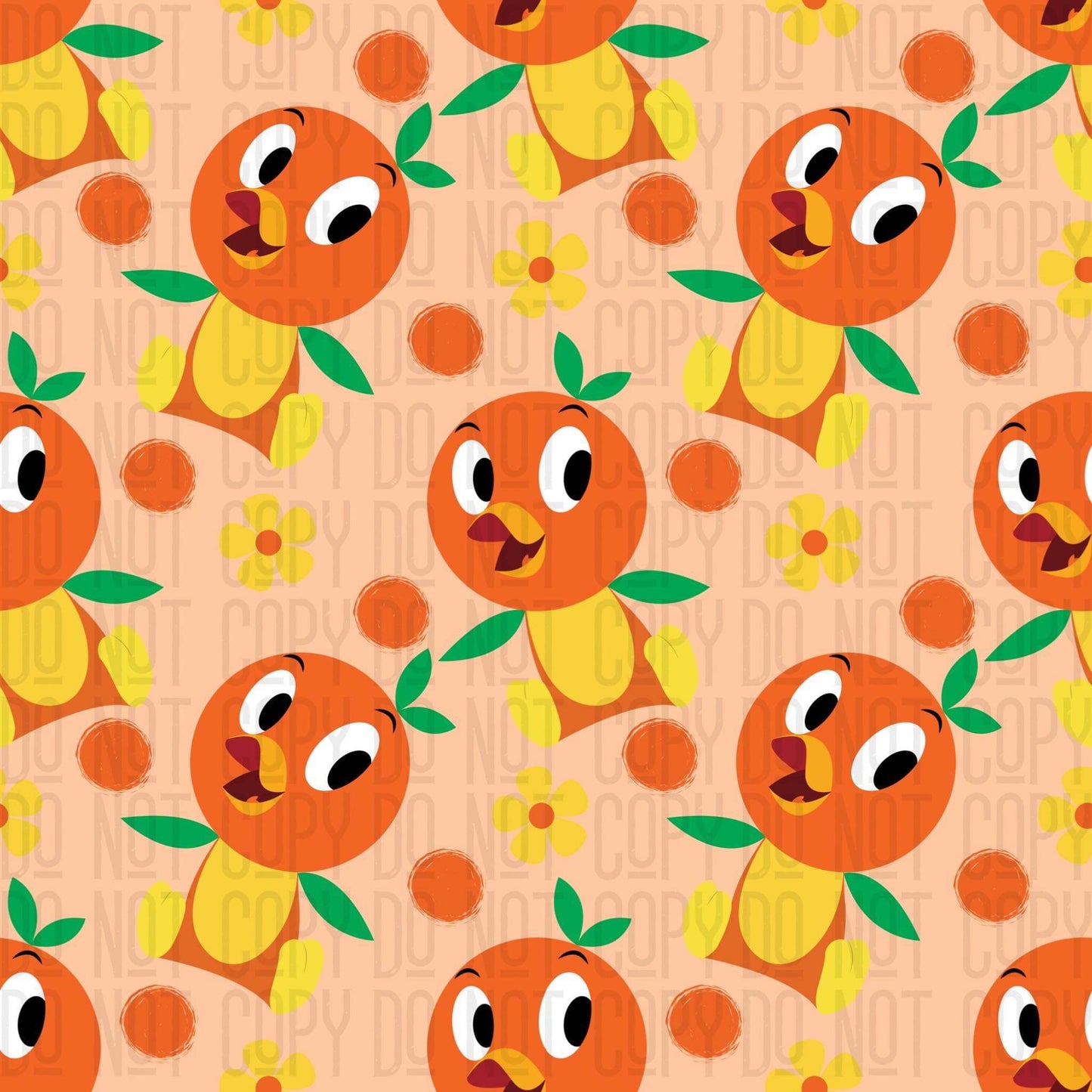 Orange Bird Seamless