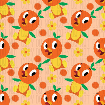 Orange Bird Seamless