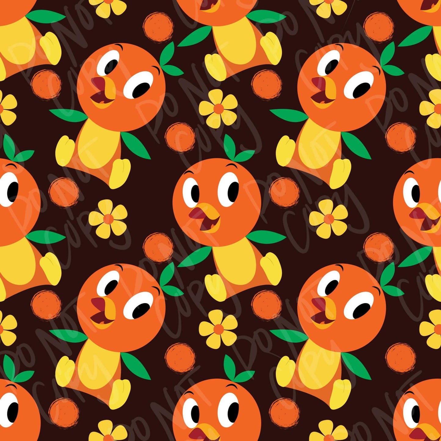 Orange Bird Seamless