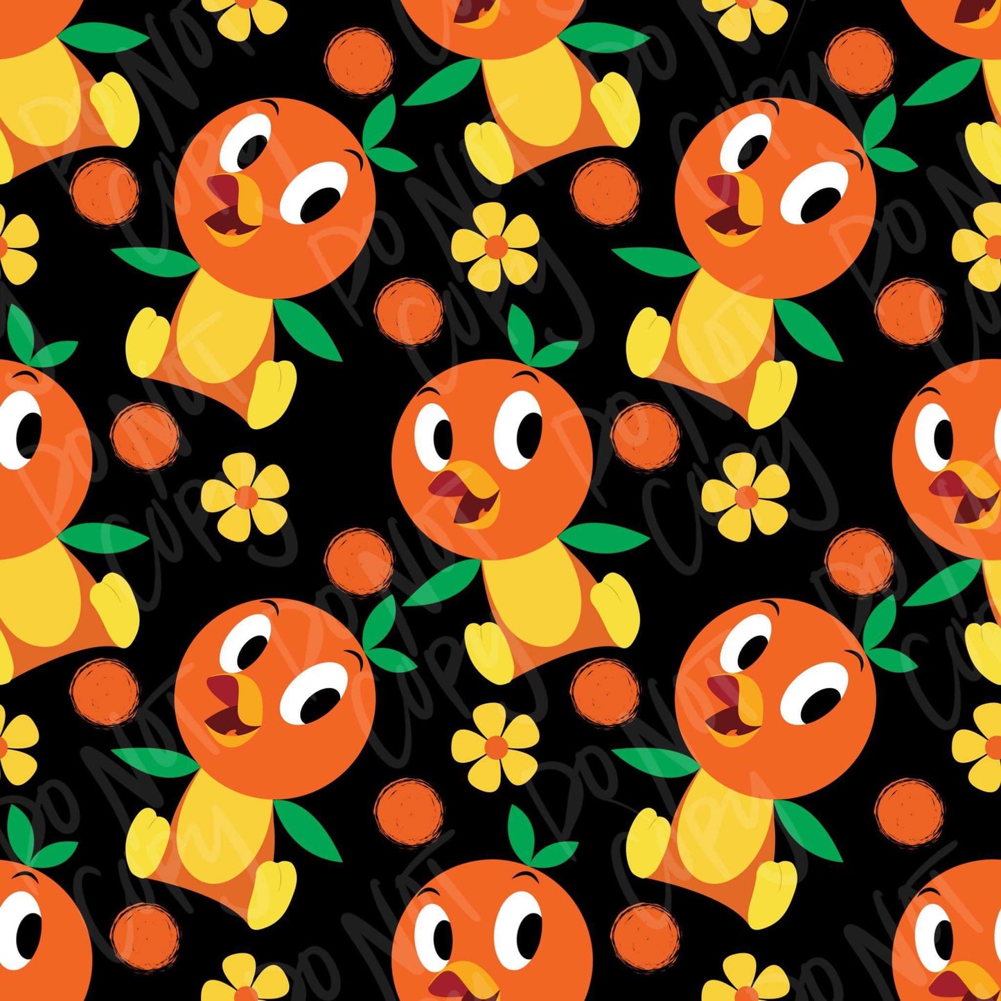 Orange Bird Seamless