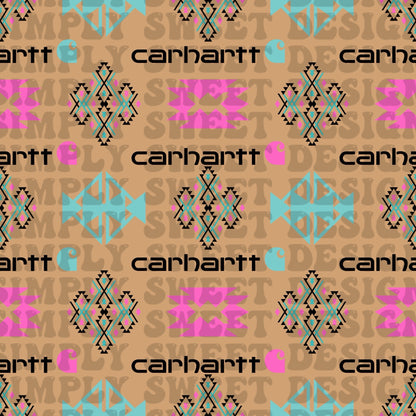 C-Hart Aztec Blue/Pink (black words)