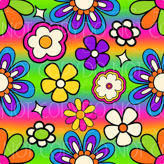 Retro Groovy Flowers