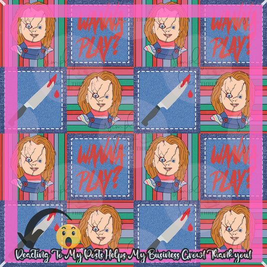 Evil Doll Patchwork Checks