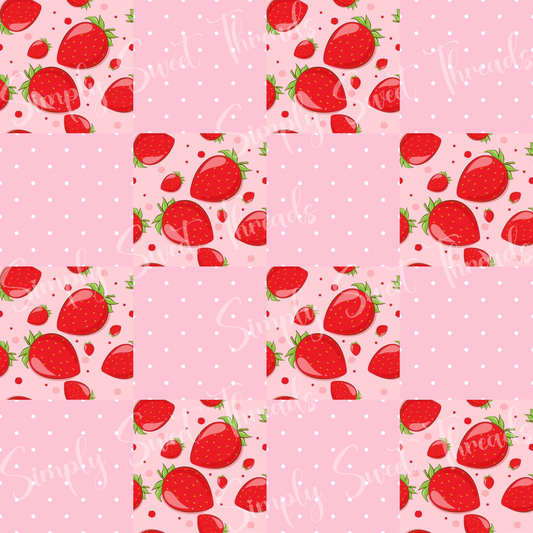 Strawberry Polka Dots Patchwork 🍓