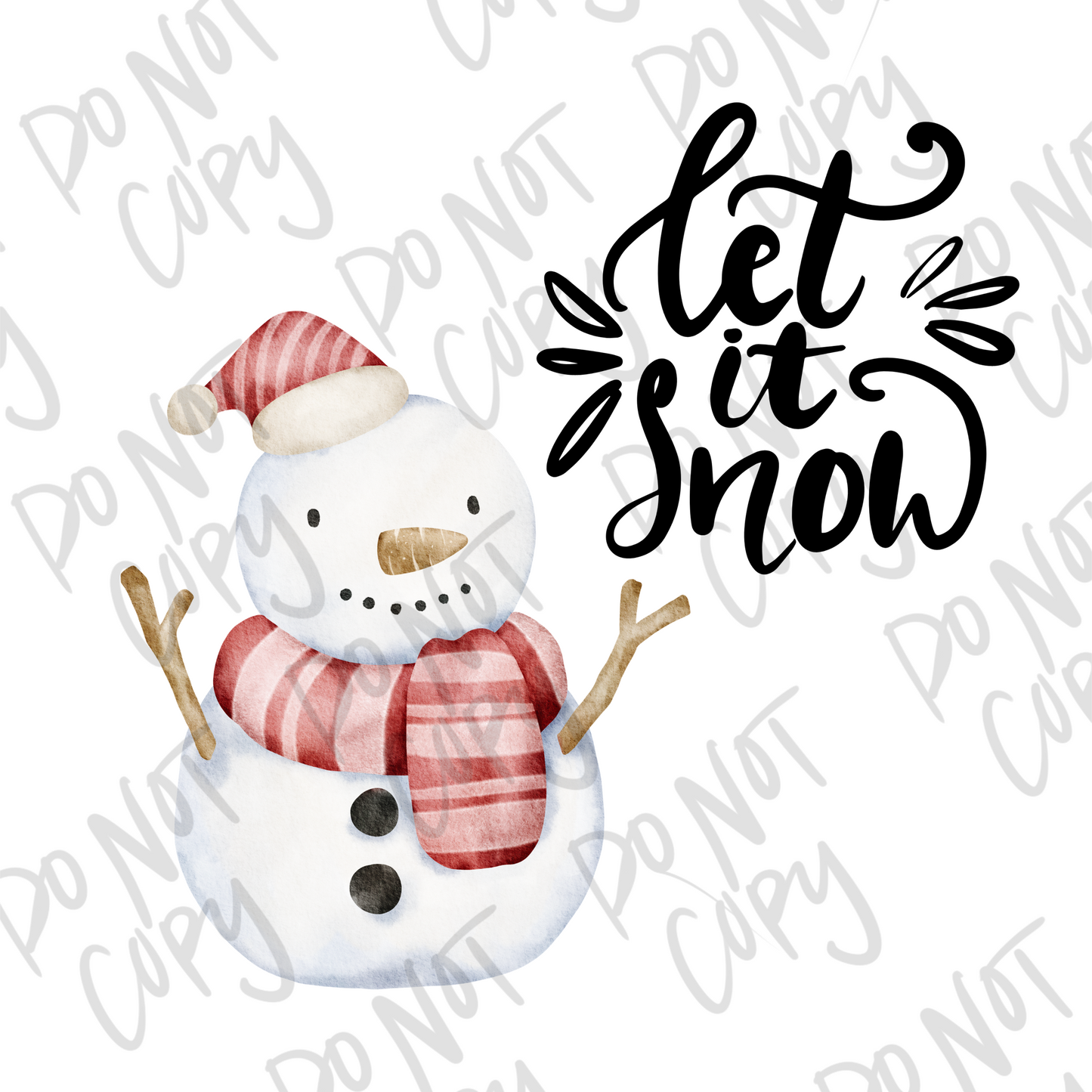 Christmas Snowman Black Coord PNG