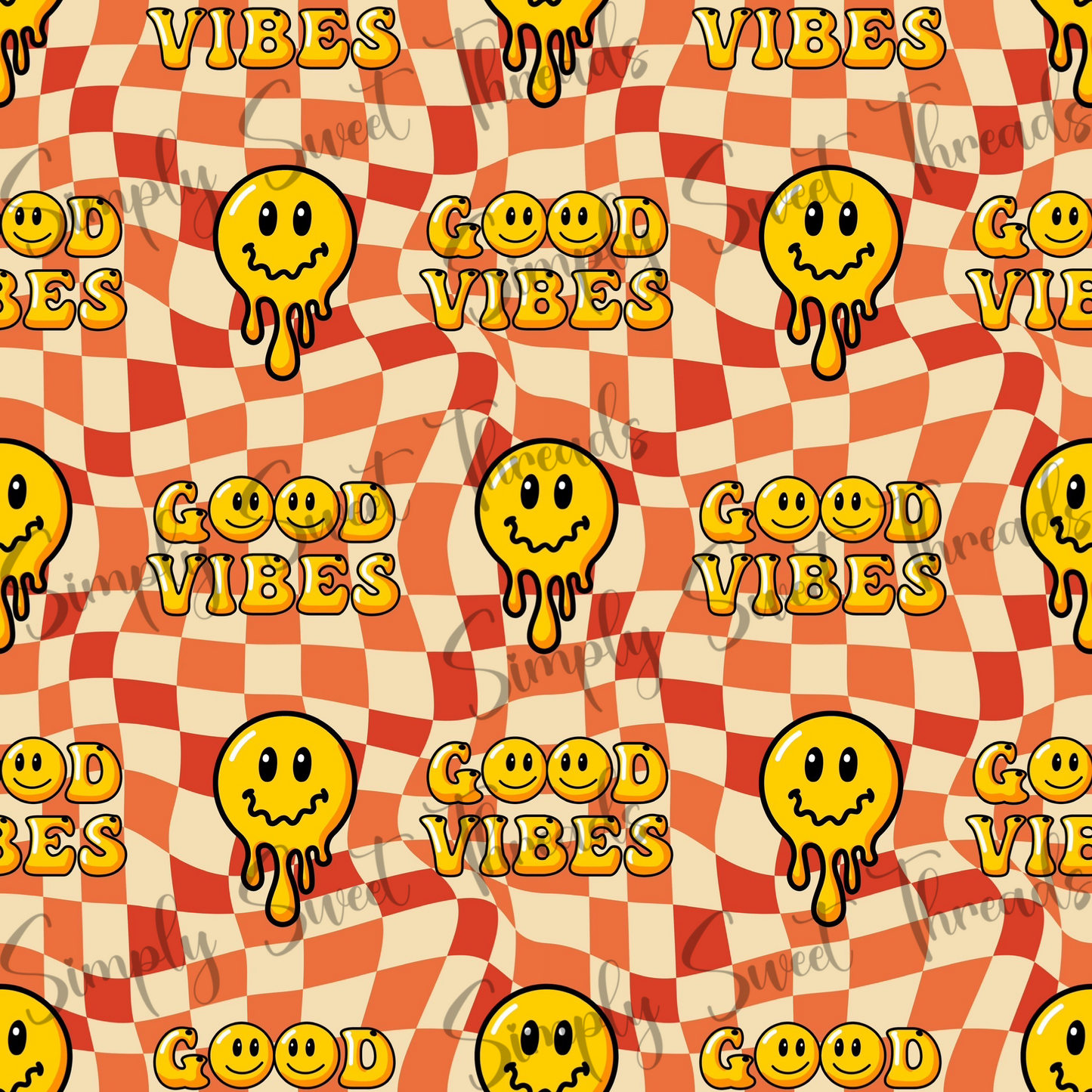 Good Vibes Groovy Smileys