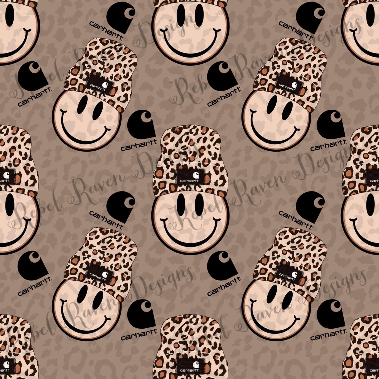 CHart Leopard Beanie Smileys