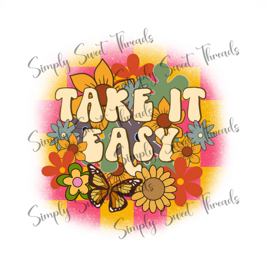Take It Easy Floral PNG