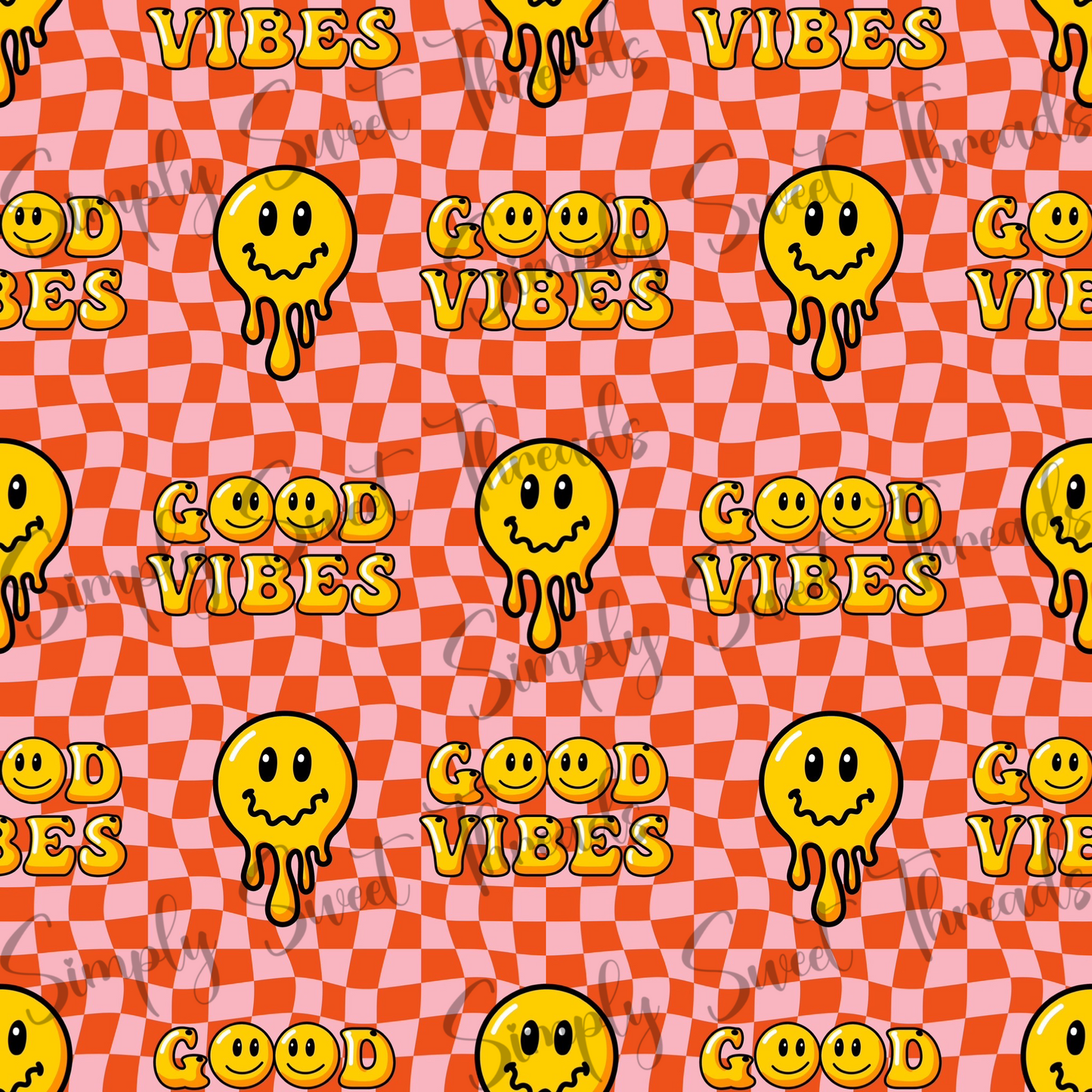 Good Vibes Groovy Smileys