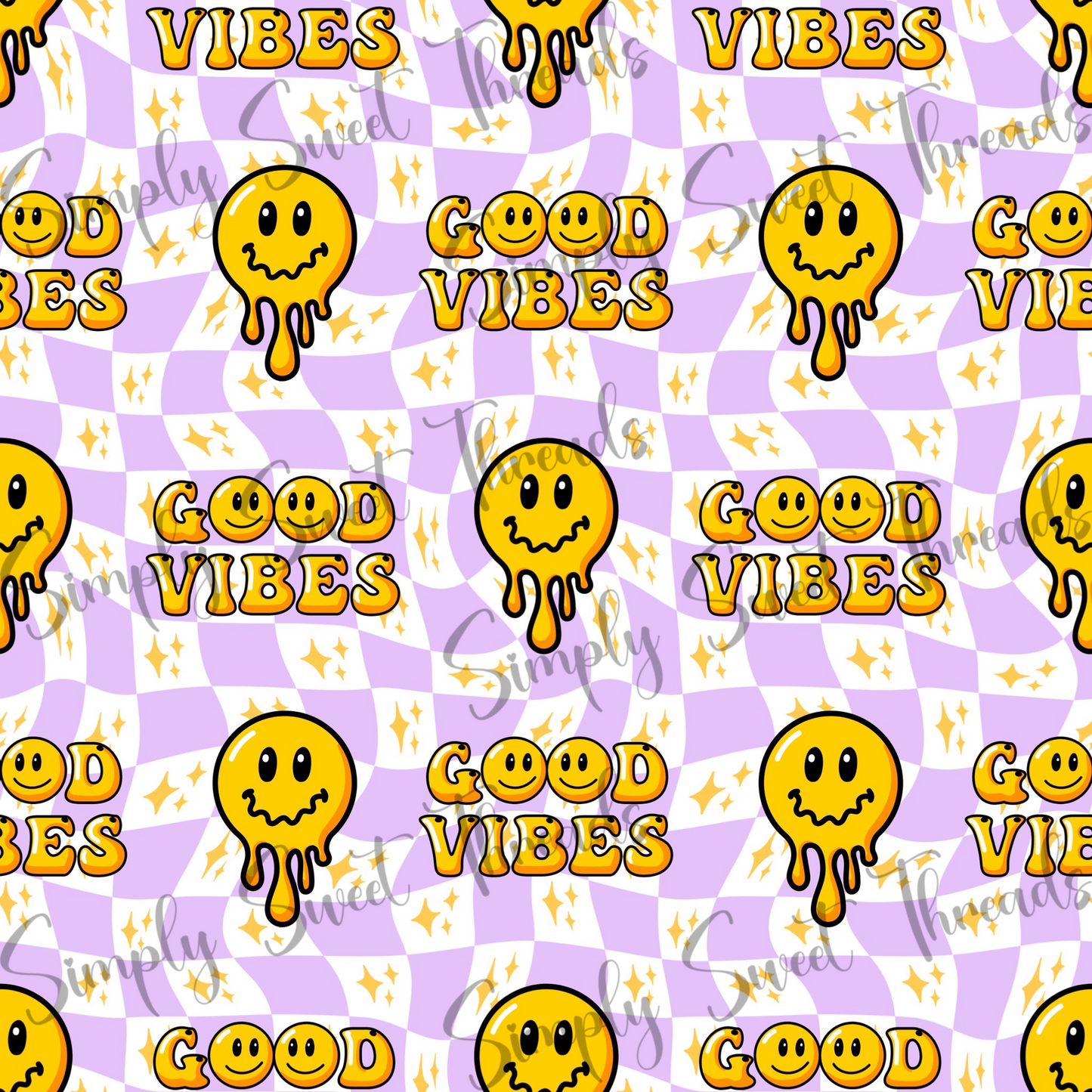 Good Vibes Groovy Smileys