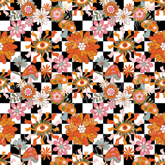 Groovy Checkered Floral