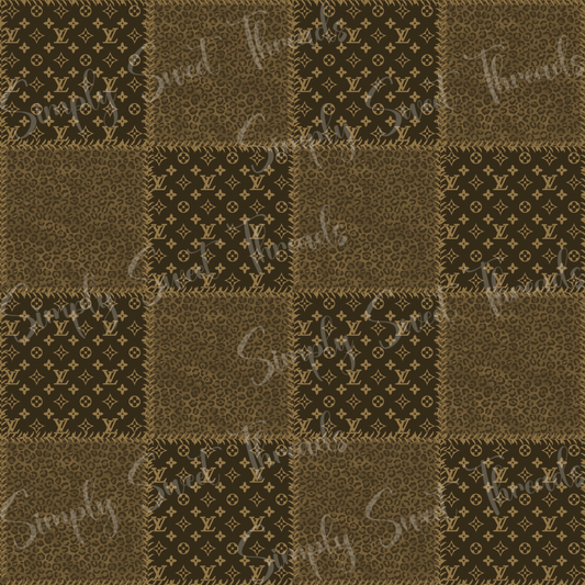 Glitzy Brown Cheetah Patchwork